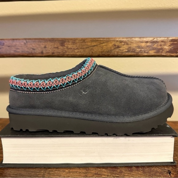 UGG Dark Gray Tasman Slippers Slip On Suede Mules - Picture 4 of 13